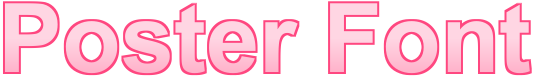 Poster Font text with pink-outline-pink effect